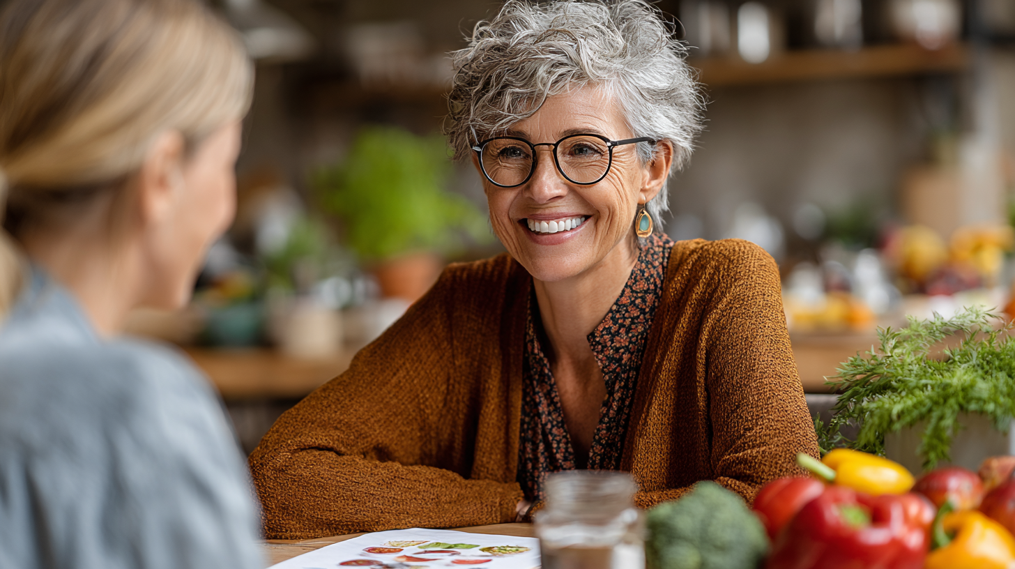 Consultant nutriționist trivensol în consultație cu client senior